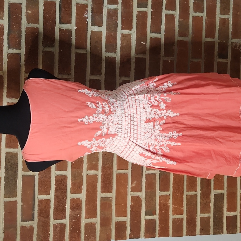 Sophie Max coral fit and flare dress, size Small - Picture 4 of 5